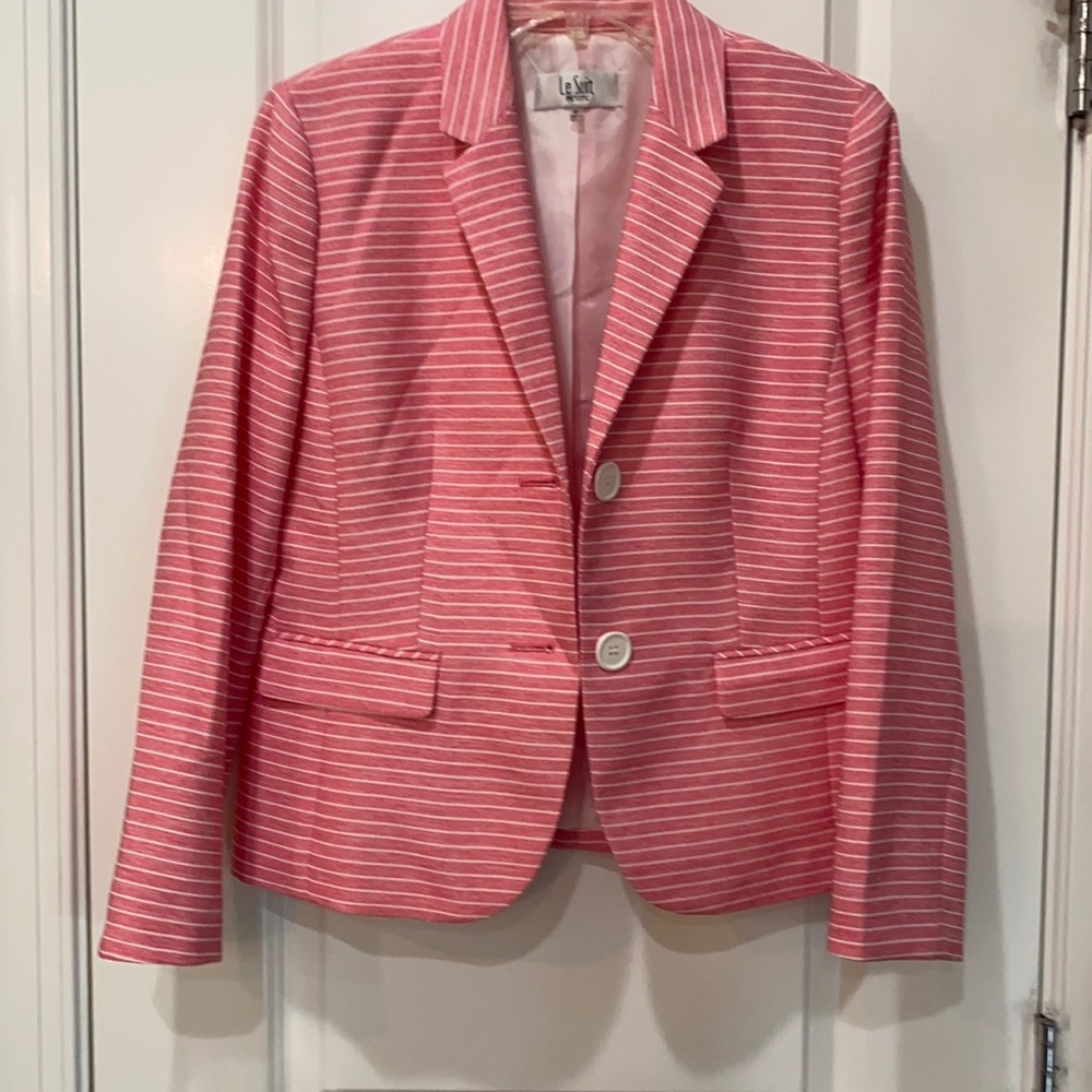 Jacket formal blazer lines pink collar